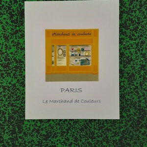 paris, the color merchant, Poster printed in Paris based on one of my original gouaches
