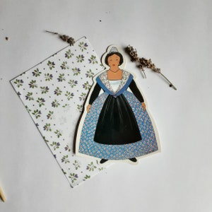 provence - Arlesienne cut-out postcard