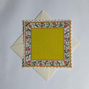 provence- carte postale carrée foulard Provençal