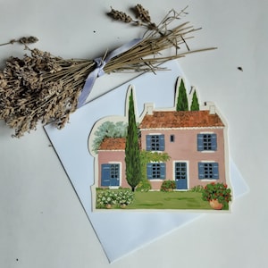 provence - carte postale découpée  Mas Provençal