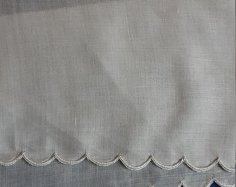 broderie Bande tissu très fin ( fil ) avec feston brodé  main