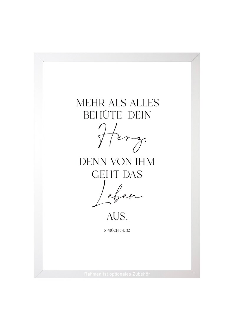 Bibelversposter Mehr als alles behüte dein Herz Sprüche Etsy.de