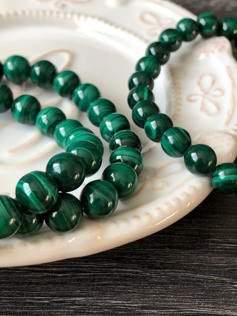 Top Grade Natural Malachite Bracelet, Malachite Gemstone 7mm 8mm ...