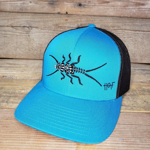 Stone Fly Nymph Embroidered Fly Fishing Hat, Baseball, Structured, Trucker, Snapback, Cap