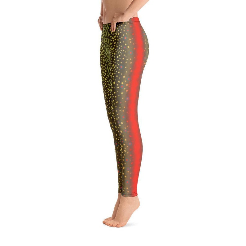 Brook Trout Leggings, Women Fly Fishing Apparel, Gym, Workout, Fitness