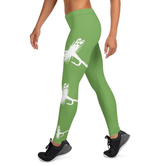 High on the FLY Leggings, Adams Fly Pattern green Women Fly