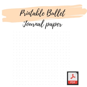 Grid Dot Graph Paper | Printable Bullet Journal paper | Print at home Dot paper