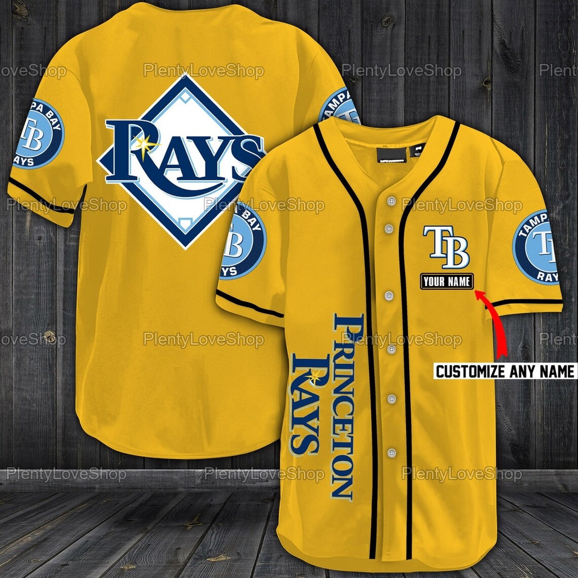 Tampa Bay Rays Personalized Baseball Shirt MLB Tampa Bay Rays Etsy
