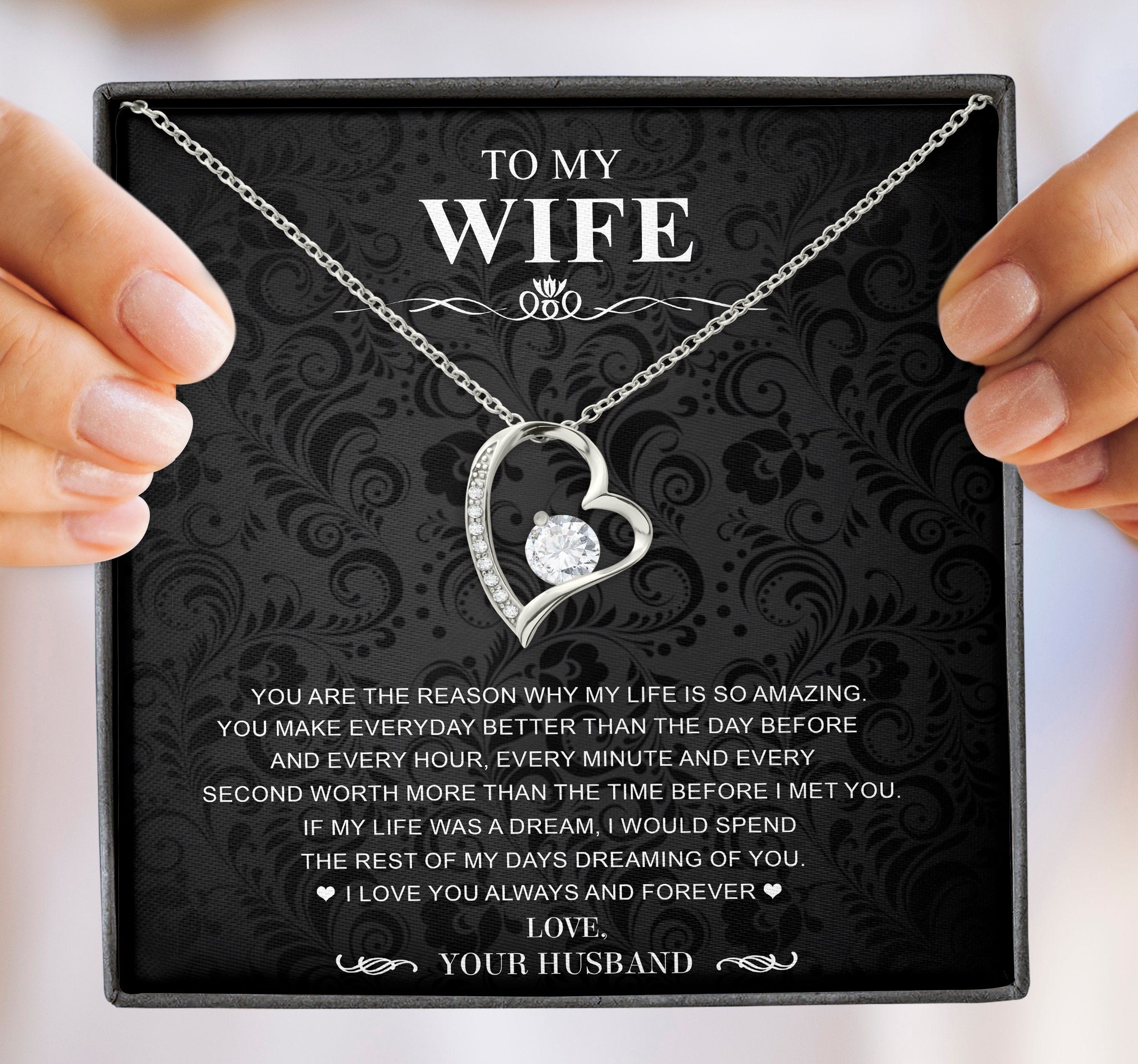 To My Wife Necklace Gift for Wife Anniversary Gift Etsy