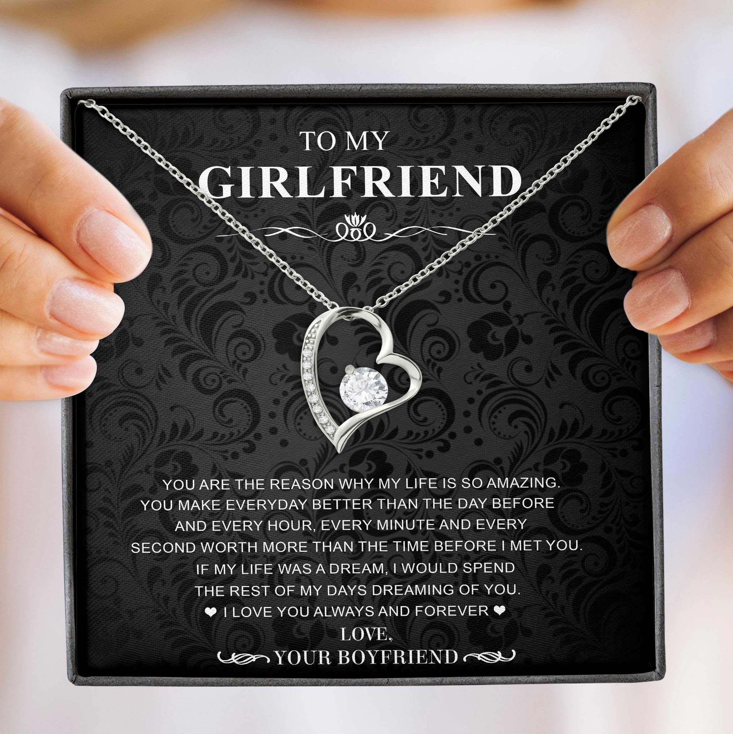 Girlfriend Necklace Girlfriend Gift Gift for Girlfriend Etsy
