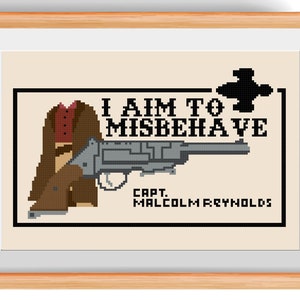Tengo la intención de portarme mal - Firefly / Serenity - Patrón de punto de cruz en pdf