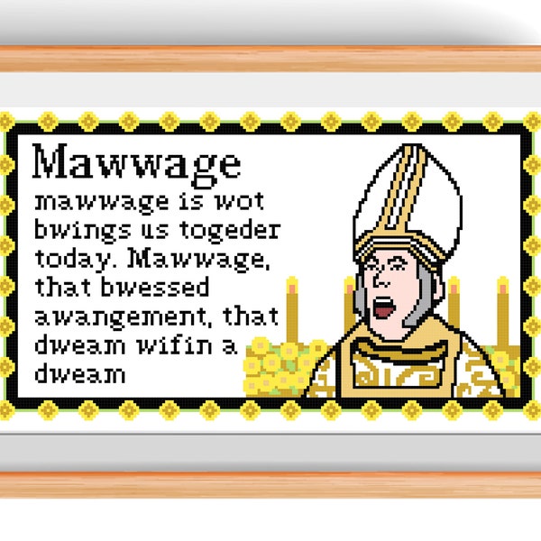 Mawwage - The princess bride - cross stitch pdf download