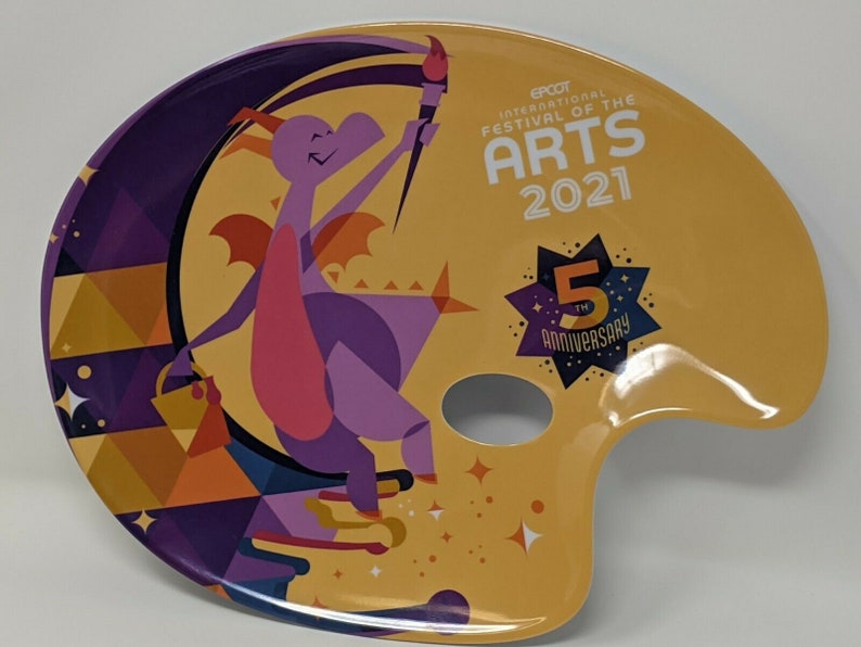 Disney 2021 Epcot Festival Of The Arts 5th Anniversary Figment Palette Plate