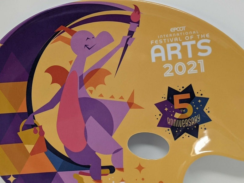 Disney 2021 Epcot Festival Of The Arts 5th Anniversary Figment Palette Plate