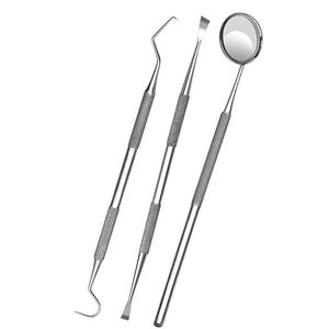Dental Tools Kit Tooth Scaler and Scraper Double Headed Plaque Tarter Remover (Pet Friendly) Teeth Cleaning Kit 3P set