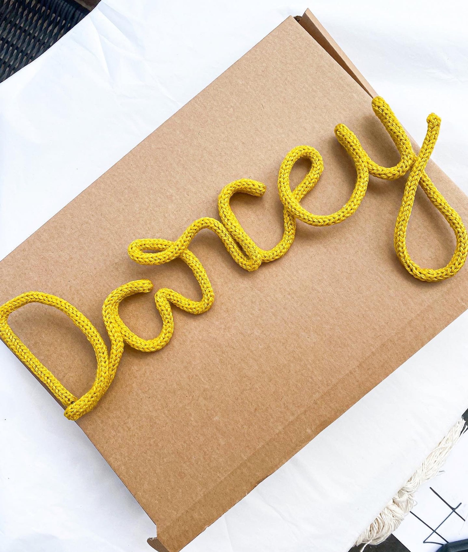 Personalised knitted names and words Etsy