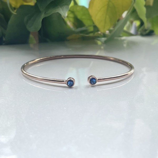 Sapphire Cuff Bracelet Etsy