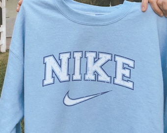 vintage blue nike crewneck