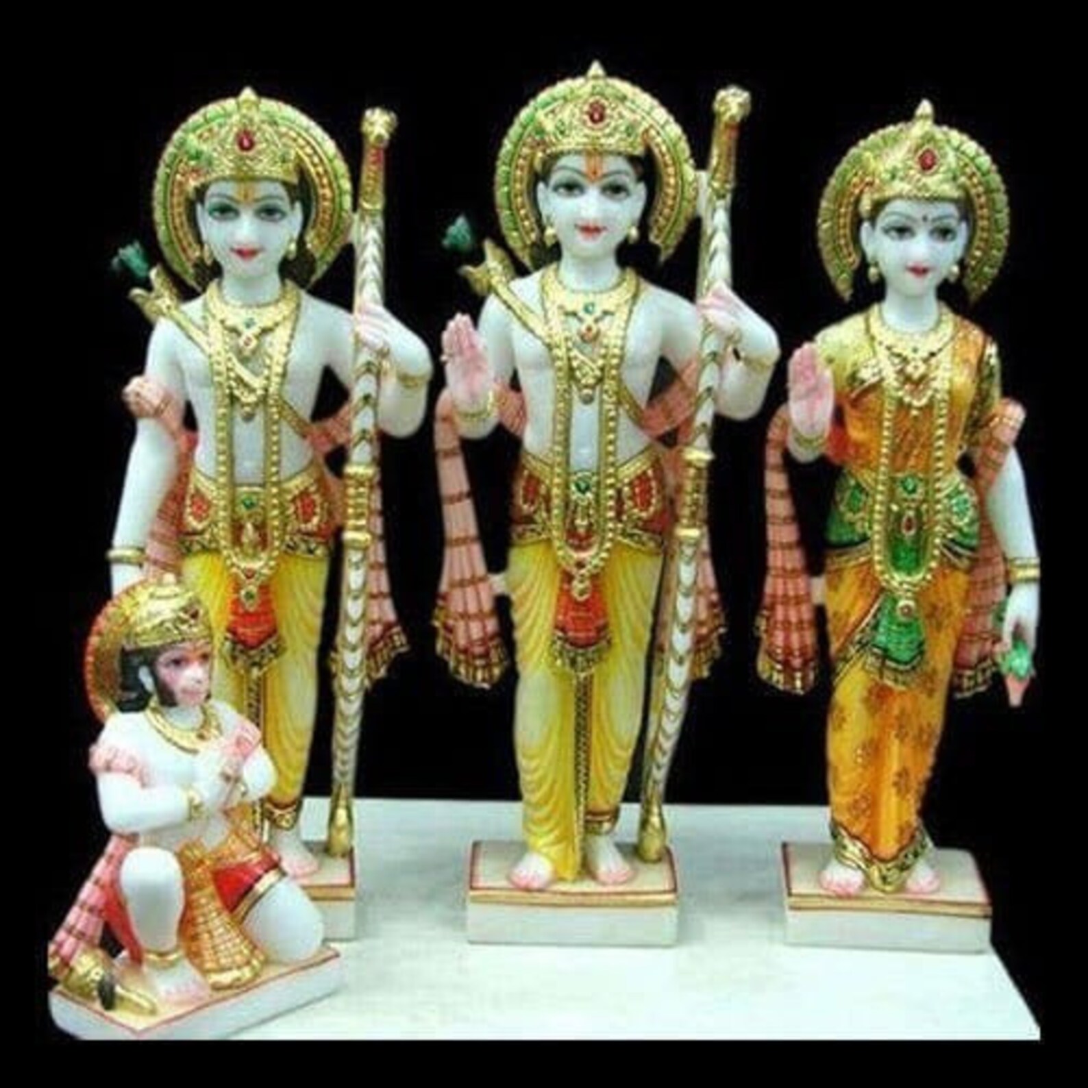 8 Inch Marble Ram Darbar Statue idols Ram Sita Laxman parivar Etsy