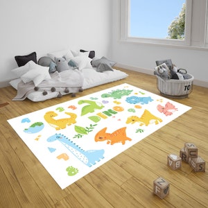 Dinosaurs Rug Kids, Dinosaurs Area Rugs, Kids Room Decor, Wild Dinosaur Pattern, Home Decor Nursery Rugs, Kids Room Area Rug, Gift for Him