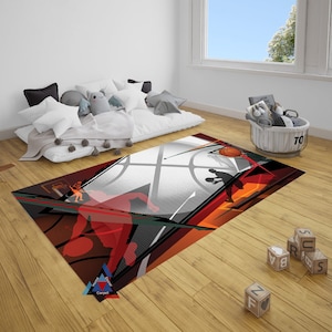 Basketball Rug, Boy Room Rug, Boy Room Carpet, Kids Room Rug, Gift For Him, Teen Rug, Popular Rug, Themed Rug, Home Decor, Personalized Rug
