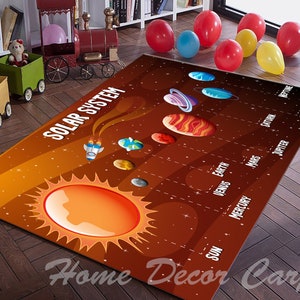 Système solaire personnalisé, impression planète personnalisée, carte des étoiles personnalisée, carte des planètes, carte de l'espace, art du système solaire, décorations éducatives de salle de jeux d'enfants