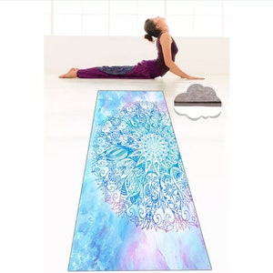 Personalized Yoga Mat, Custom Yoga Mats, Yoga Lover Gift, Pilates Yoga Mat, Personalized Mandala, PRINTED YOGA MAT With Name, Microfiber Mat