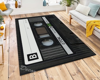 HN Vintage Cassette Tape Doormat Non Slip Door Floor Mats Carpet Rug Decor Surp 