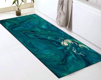 Wet Grass Bath Mat: Non-slip Modern Bathroom Decor - Etsy