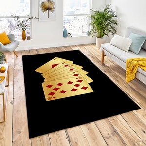 Carte da gioco Diamonds, carte da poker, quadrifoglio Diamond Spade, carte da gioco stampate personalizzate, tappeto da ufficio, tappeto da soggiorno, tappeto decorativo, casinò
