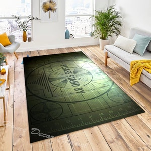 Please Stand By illustration,Test Patterns, Game Rug, Home Decor, Please Stand By TV Test Pattern Rug, Designer Rug, Modern Rug,Play Mat