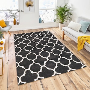 Classic Geometric Rugs, Geometric Area Rug, Black And White Area Rug, Aztec Area Rug, Patterned Rug, Classic Rug, Modern Home Decor Carpet