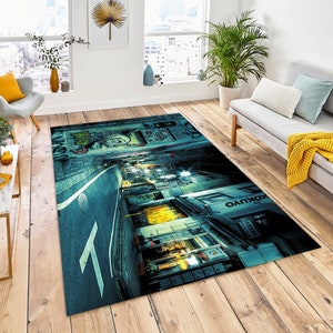 Art Rug, Street Art Print On Rug, Living Room Rug, Game Room Décor, Colorful Gift For Teenager, Gift For Him, Street Graffiti, Graffiti Rug