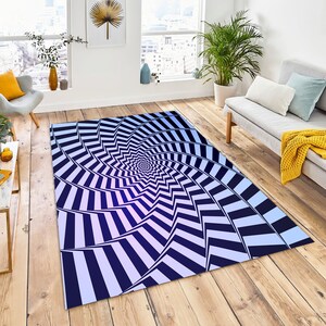 Psychedelic Area Rug, Vortex Black And White Rug, Psychedelic Area Rug, Indoor Outdoor Rugs, Psychedelic Optical Illusion, Vortex Rug, Deco