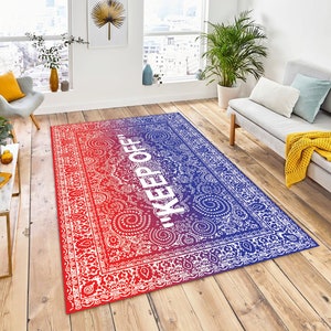 Keep Off  Rug, American Flag, Personalized Rug, 2A Rug, Gold Keep Off Rug, Decorative Rug, Gift Rug,Keep Off,Area Rug, For Living Room Rugs