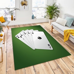 Casino speelkaarten Royal Straight Flush Green pokertafel, speelkaartsymbolen, speelkaart, woonkamertapijt, vloerkleed, poker