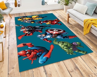 Spiderman, Captain America, Thor, Hulk, Kids Decors, Kids Room Rug, Gift Kids Rug, Anamation Rug, Iron Man, Modern Rugs, Fan Rug, Decor Rugs