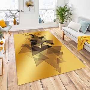 Triangular Polygon Pattern, Abstract Geometric Pattern, Poly, Polygon Rug, Colorful, Spectrum, Rainbow, Living Room Rug, Home Decor Rug, Rug