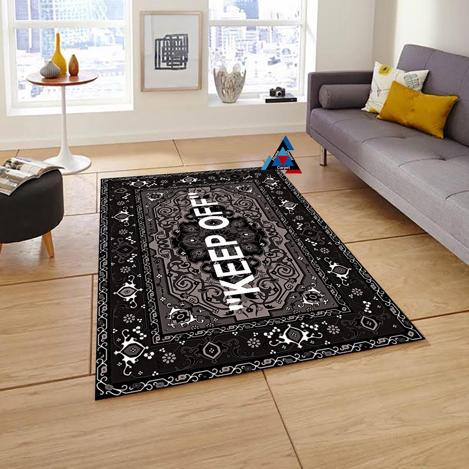 Keepoff Black and Gray Rug Keep off Rug Keep off Carpet - Etsy UK