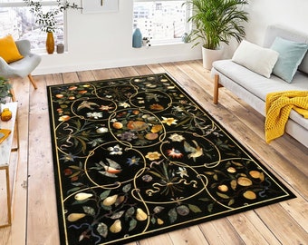 Bird Rug, Ivy Patter Rug,Jungle With Exotic Birds, Flower Rug Tropical Carpet,Colorful Parrots,Animal Pattern Rugs,Lovely Parrots,Modern Rug