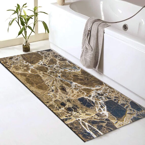 Marble Rug Marble Patterned Bath Mat House Warming Wedding - Etsy Canada