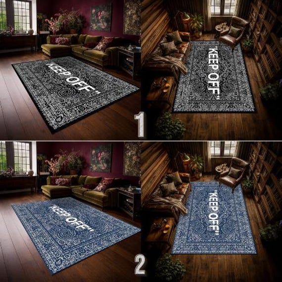Navy Blue Rugs,Classic Keep Off Rug, Keepoff, Keep off Carpet, For Living Room, Fan Area Rugs, Popular Rug, Personalized Gift Rug