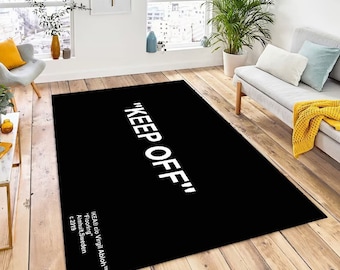 Keep Off Rug,Black Keep Off, Area Rug, Fashion Decor Rug, Personalized Gift, Area Rug, Custom Rug, Cool Rug, Hyperbest carpet,Modern Rug