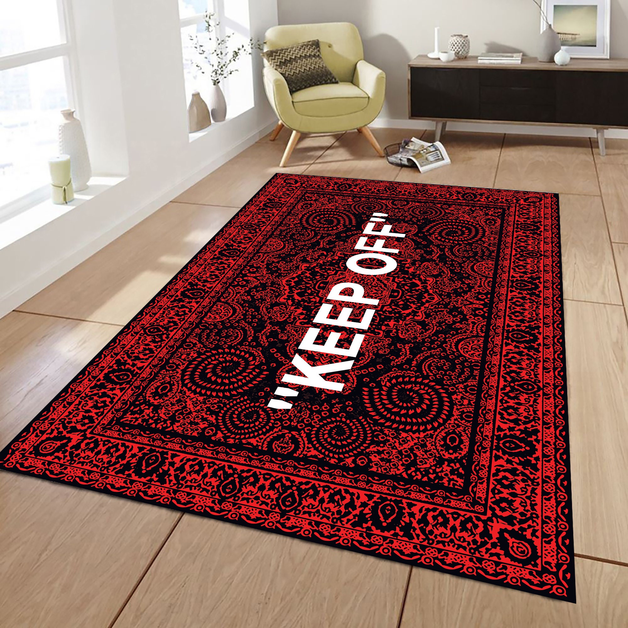 Keep Off Rug For Living Room Fan Carpet Area Rug Popular Etsy