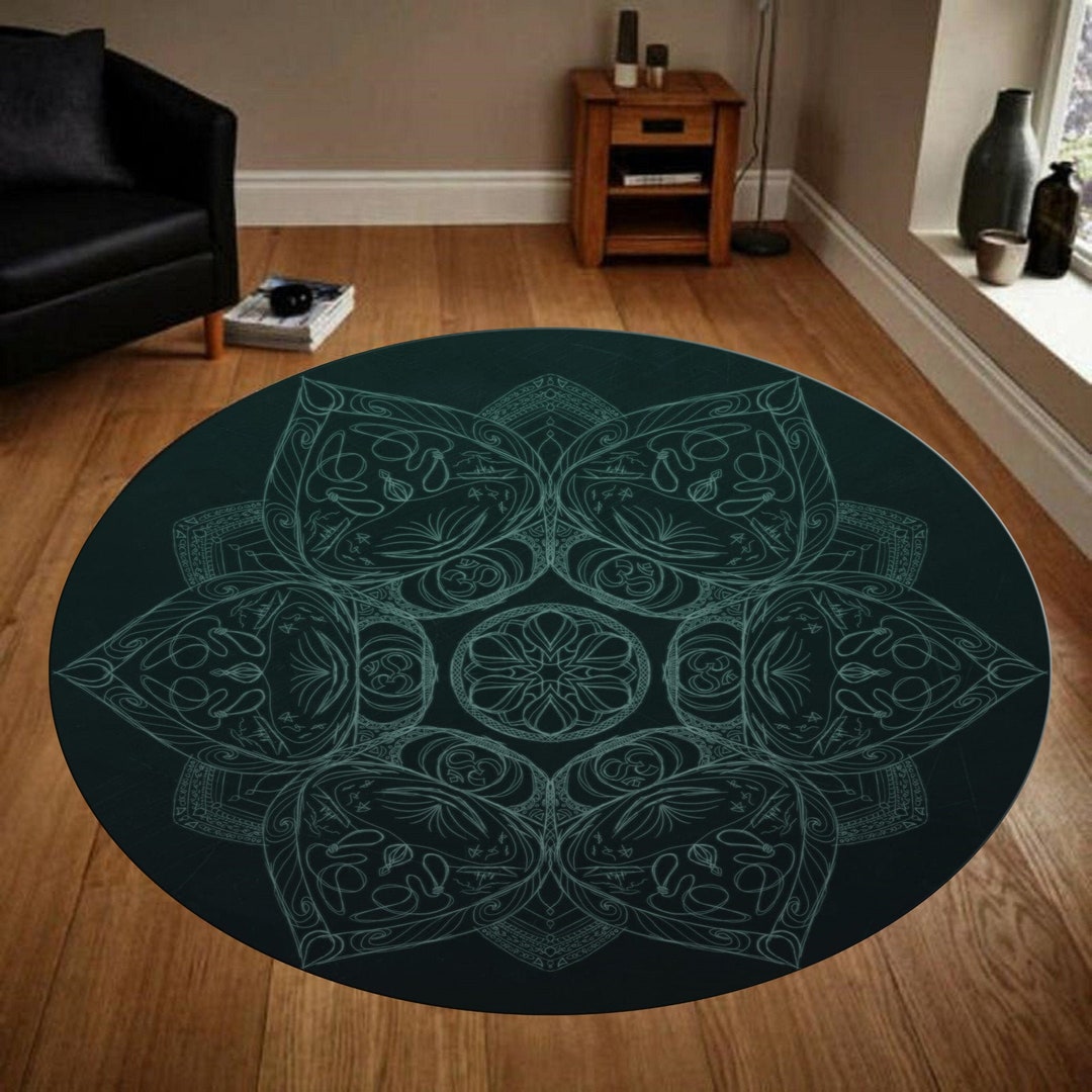 Mandala Round Rug: Ethnic Themed Living Room Carpet - Etsy
