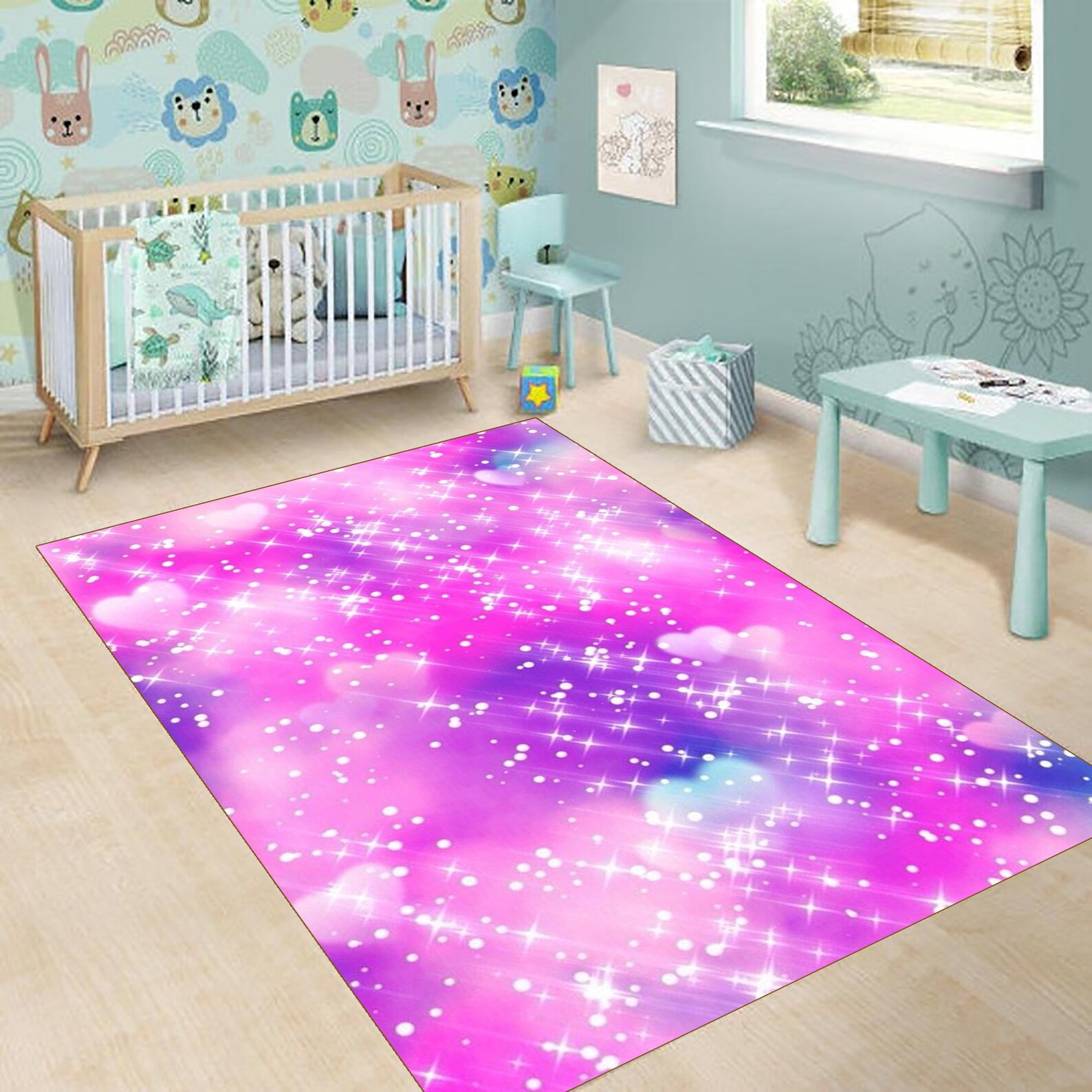 Girl Room Rug Pink Carpet Pink Girl Room Decoration Etsy