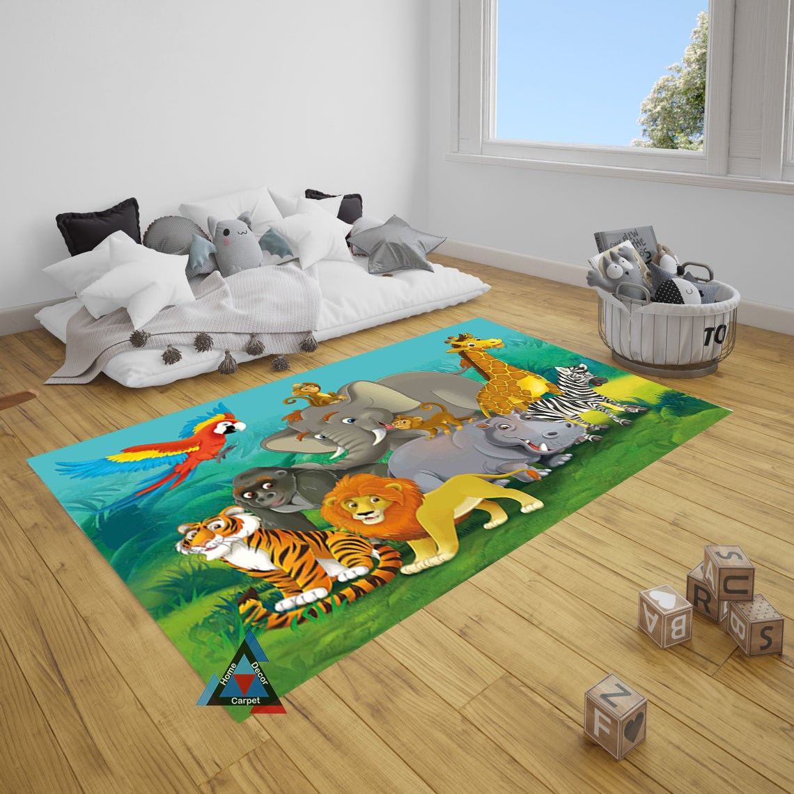 Gorilla Custom Kids Rug, Gorilla Designer Baby Rug, Cute Animals Rug, Baby  Room Decor, Baby Animals, Boys Room Decor, Animal Decor 