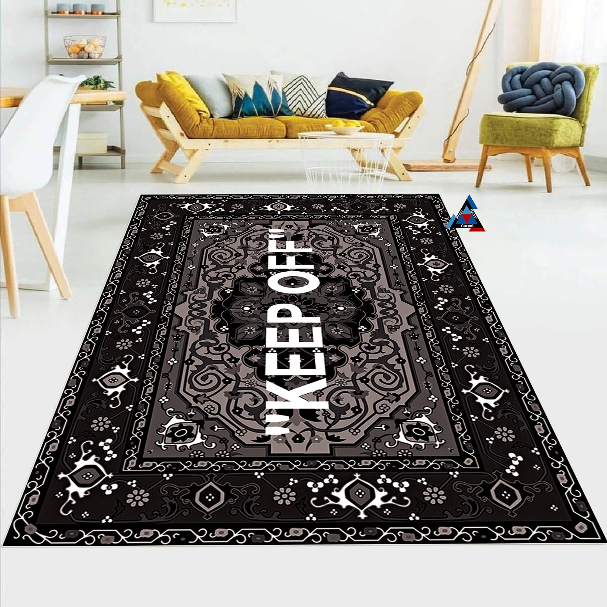 Keepoff Black and Gray Rug Keep off Rug Keep off Carpet - Etsy UK