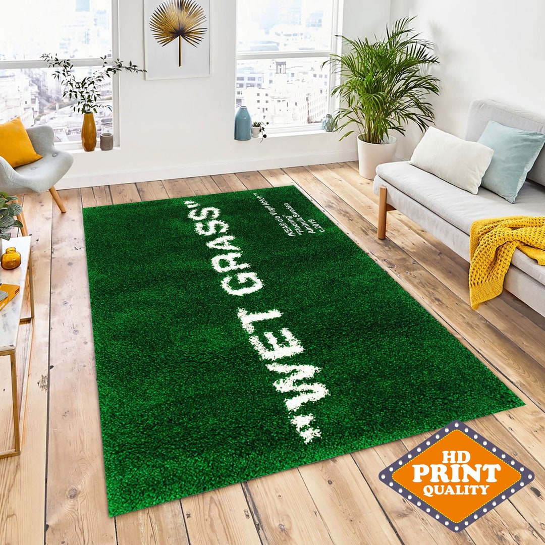 Wet Grass Rug, off White Rug, Virgil Abloh Rugs, Bed Rug, Carpet for Living  Room, Area Rug, Personalized Gift, Home Decor, Production 2022 