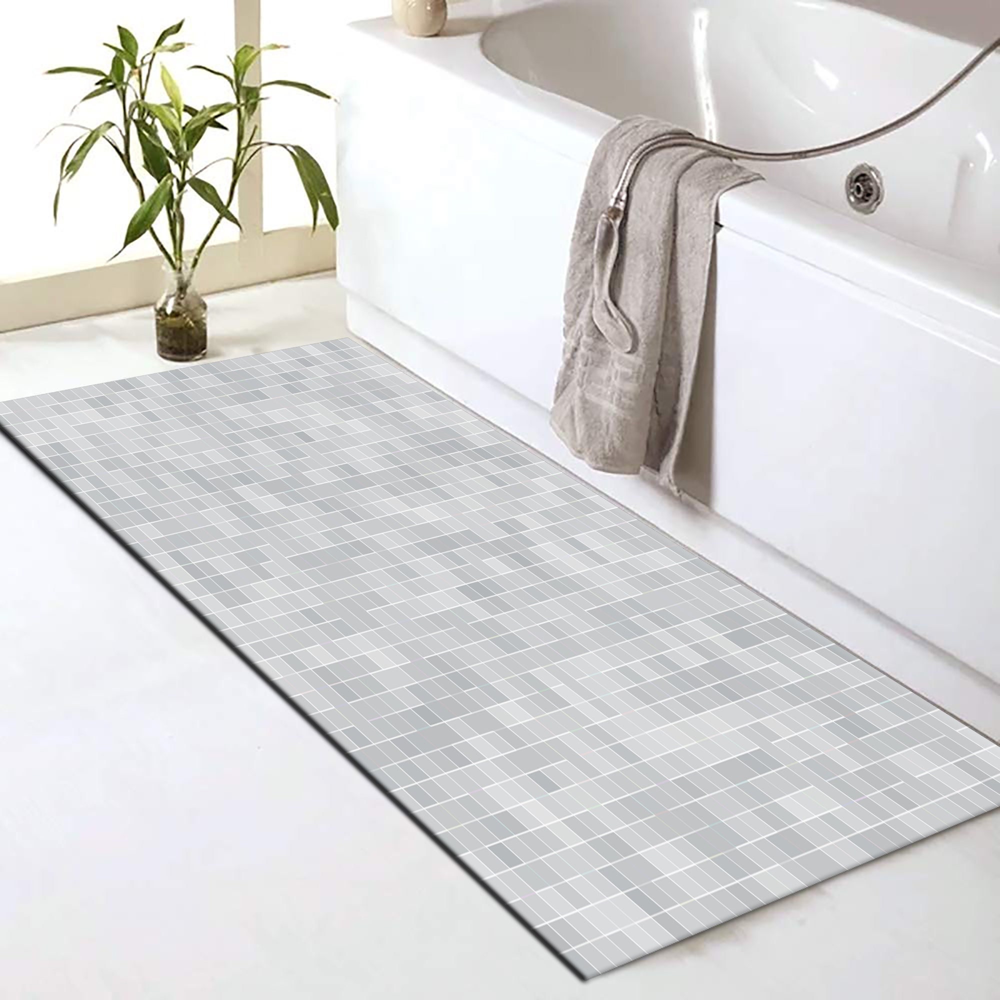 Grey Bathroom Rug 